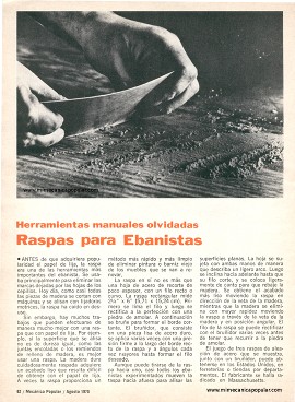 Raspas para Ebanistas - Agosto 1970