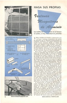Haga sus propias ventanas mosquiteros de aluminio - Diciembre 1955