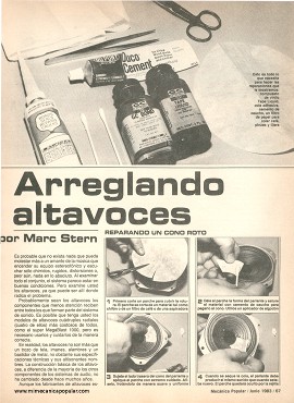 Arreglando altavoces - Junio 1983