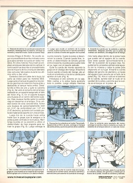Arreglando la cortadora de césped - Octubre 1988