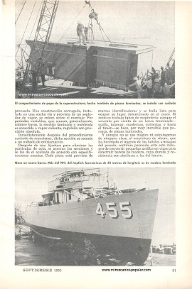 Barcos de Astillas de Madera - Septiembre 1953
