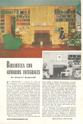 Biblioteca con Armarios Integrales - Noviembre 1953