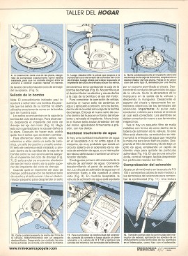 Cómo reparar un lavaplatos -Noviembre 1989