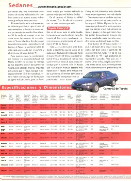 Comparamos nueve modelos de sedanes - Mayo 1997
