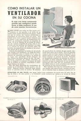 Cómo instalar un ventilador en su cocina - Diciembre 1954