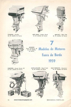 7 Modelos de Motores Fuera de Borda 1959 - Mayo 1959