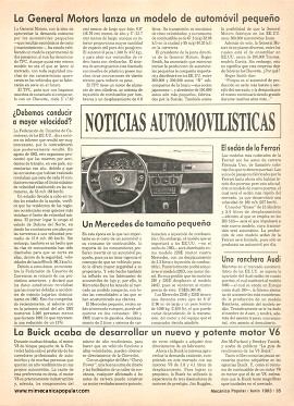 Noticias Automovilísticas - Junio 1983