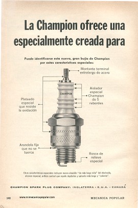 Publicidad - Bujías Champion - Agosto 1959