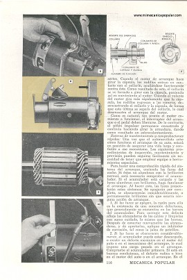 Conozca el Sistema Nervioso de su Auto - Motor de Arranque - Agosto 1952