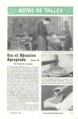 Use el Abrasivo-Lija Apropiado - Parte III - Agosto 1950