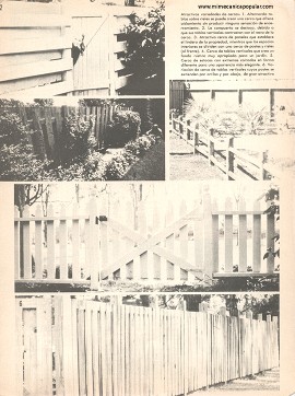 9 formas de cercar su patio - Junio 1978
