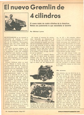 El Gremlin de 4 cilindros - Mayo 1977