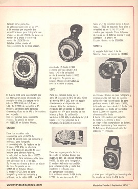 Accesorios para el fotógrafo - Septiembre 1975