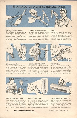 Afile herramientas con la piedra correcta - Octubre 1948
