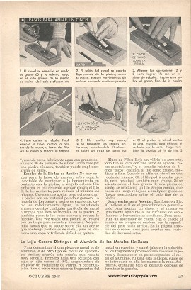 Afile herramientas con la piedra correcta - Octubre 1948