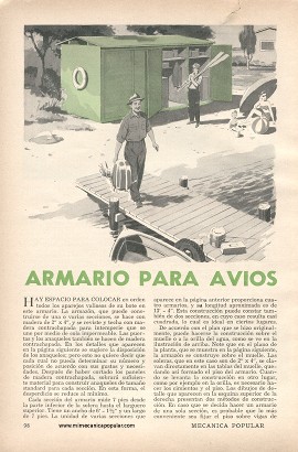 Armario para Avios - Agosto 1957