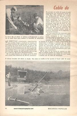 Cable de Salvamento Lanzado Por Cohete - Julio 1949