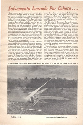 Cable de Salvamento Lanzado Por Cohete - Julio 1949