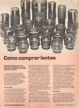 Cómo comprar lentes - Febrero 1978