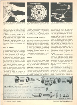 Cómo reparar frenos de tambora - Enero 1977