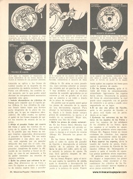 Cómo reparar frenos de tambora - Noviembre 1976