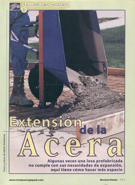 Extensión de la Acera - Julio 1997