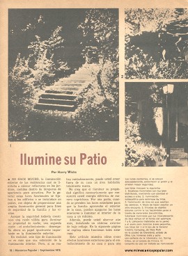 Ilumine su patio - Septiembre 1975