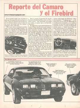 Informe de los dueños: Camaro y Firebird - Septiembre 1979