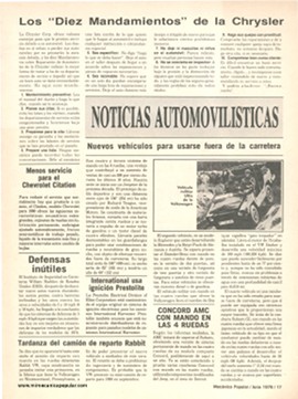 Noticias Automovilísticas - Julio 1979