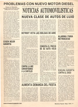 Noticias Automovilísticas - Mayo 1978