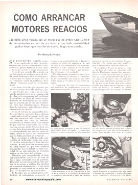 Cómo Arrancar Motores Fuera de Borda Reacios - Septiembre 1967