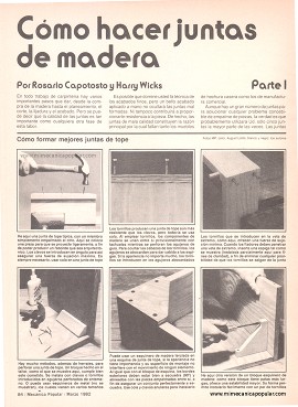 Cómo hacer juntas de madera - Parte I - Marzo 1982