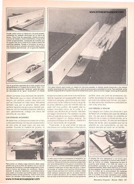 Cómo hacer juntas de madera - Parte I - Marzo 1982