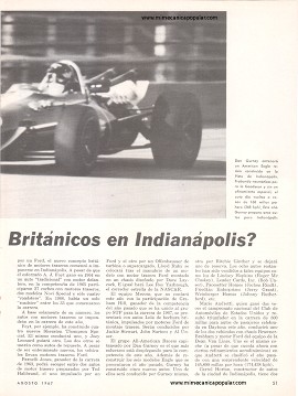 MP en las carreras - ¿Podemos Derrotar a los Británicos en Indianápolis? - Agosto 1967