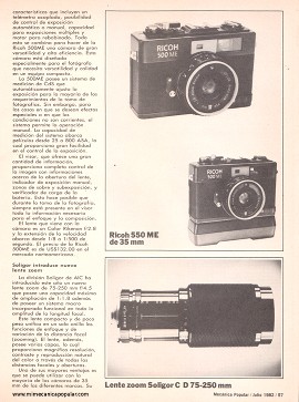 Nuevos productos fotográficos - Julio 1982
