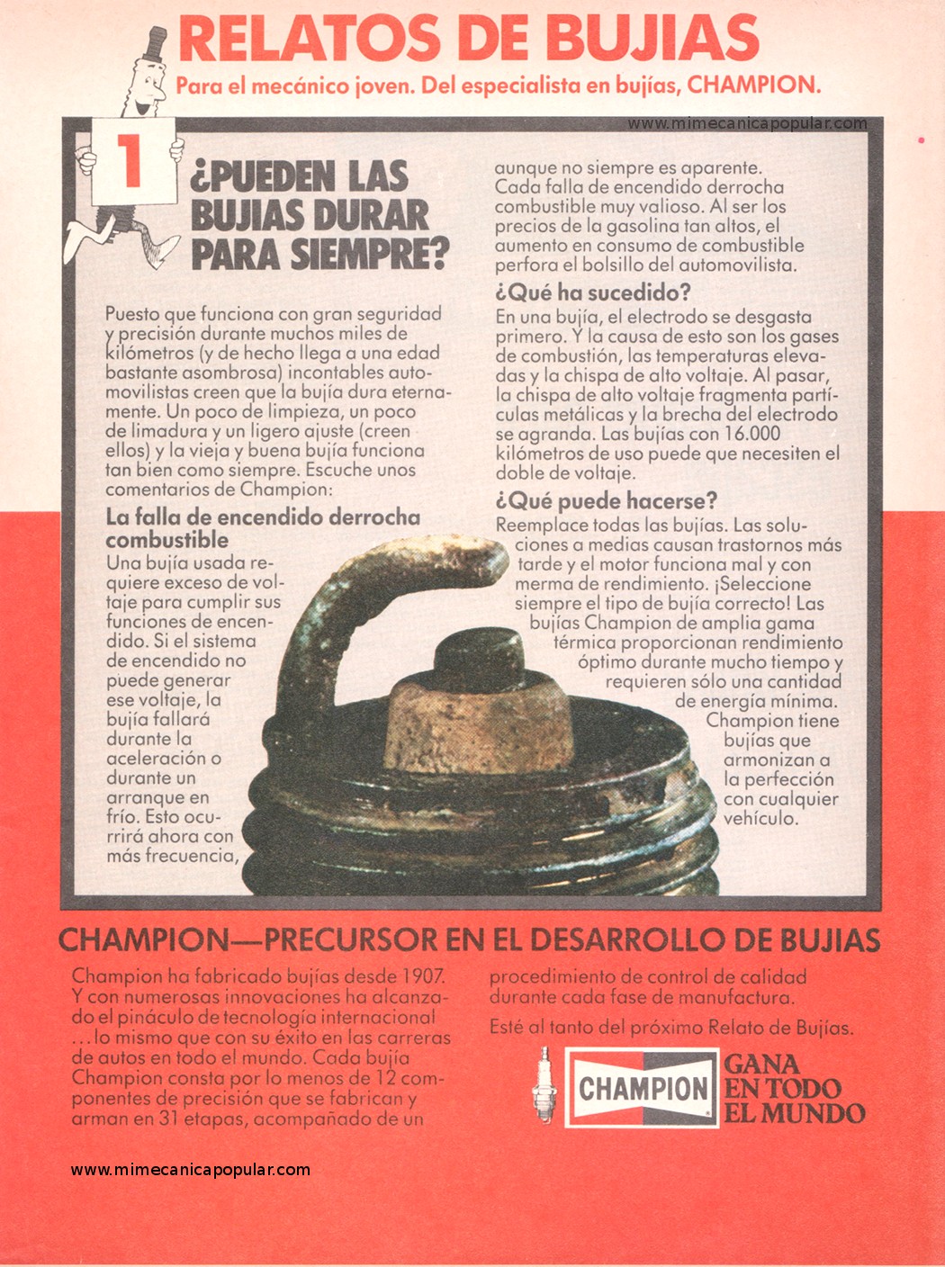 Publicidad - Bujías Champion - Noviembre 1982