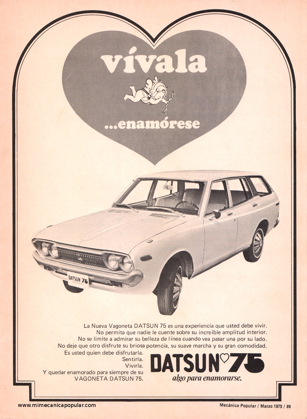 Publicidad - Vagoneta Datsun - Marzo 1975
