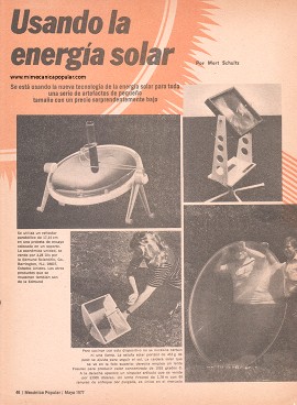 Usando la energía solar - Mayo 1977