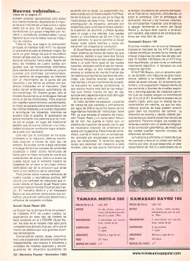 Nuevos vehículos para todo terreno - Noviembre 1985
