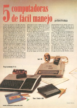 5 computadoras de fácil manejo - Mayo 1983