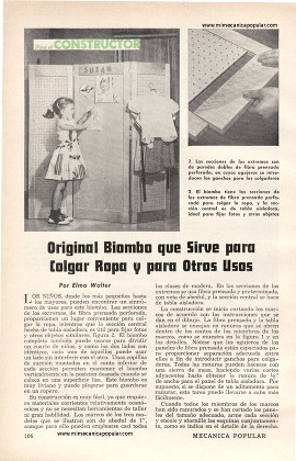 Original biombo que sirve para colgar ropa y para otros usos - Enero 1960
