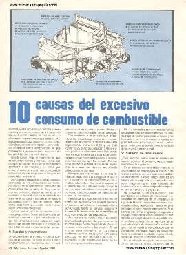 10 causas del excesivo consumo de combustible - Agosto 1988