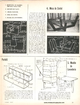 Cinco Rápidos Proyectos de Carpintería - Junio 1967