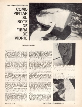 Cómo pintar su bote de fibra de vidrio - Agosto 1964