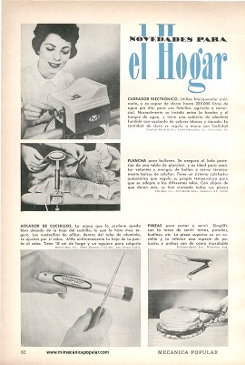 Novedades para el Hogar - Abril 1960