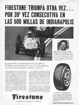 Publicidad - Neumáticos Firestone - Agosto 1962