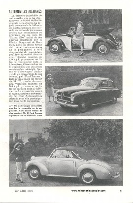 Automóviles Alemanes - Enero 1950