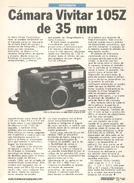 Cámara Vivitar 105Z de 35 mm -Marzo 1991