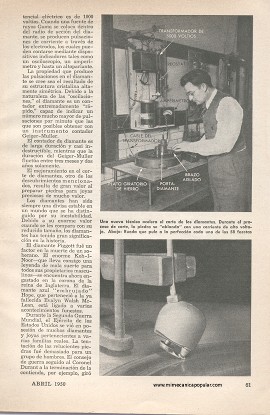 Descubrimientos de los cortadores de diamantes - Abril 1950
