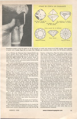 Descubrimientos de los cortadores de diamantes - Abril 1950
